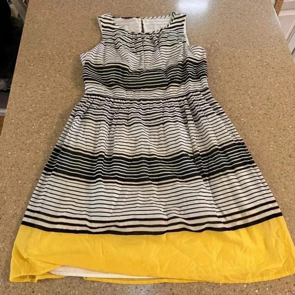 Talbots Women Striped Dress 100% Cotton Sleeveless Shift Dress Size 12 Petite - Picture 8 of 9